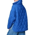 thumbnail image 4 of Fall Winter Women Long Sleeve Stand Collar Quilted Hoodies Puffer Jacket, 4 of 5
