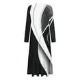 thumbnail image 3 of Robe pour Femmes Décontractée Imprimée à Manches Longues et Col Rond, Chemises à Manches Longues pour Femmes, Robe à Manches Longues pour Femmes, Robe à Manches Longues, 3 of 4