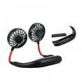 thumbnail image 6 of 1200mAh Hand Free Personal Fan, Mini Portable USB Rechargeable Headphone Design Wearable Neckband Fan Cooler Fan with Dual Wind Head for Traveling Outdoor Office Room, 6 of 13