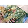 thumbnail image 6 of Counted Cross-Stitch Kit Village landscape BU4011L By Luca-S Needlework Trees House Grass Green Canvas Cotton, 6 of 10