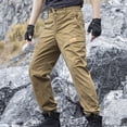 thumbnail image 2 of SAWOBUUN Men's Cargo Joggers Pants Drawstring Waist Work Trousers Slim Fit Outdoor Hiking Sweatpants with Multi Pockets, 2 of 8