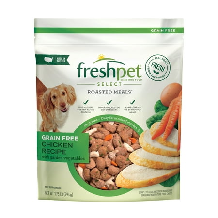 Freshpet Healthy & Natural Dog Food, Grain Free Roasted Meal Chicken Recipe, 1.75lb