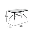 thumbnail image 6 of Flash Furniture 5 Piece Commercial Grade Patio Dining Set with Tempered Glass Brown, 6 of 12