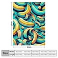 thumbnail image 4 of GOSMITH Flannel Blanket Excellent Hand Feel Banana Fruit Pattern Sketch Style White, 4 of 6