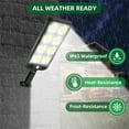 thumbnail image 6 of Outoloxit 200-LED Solar Motion Sensor Wall Light Outdoor Wireless with 3 Modes for Garden, Yard, Porch and Driveway Security, 6 of 8