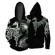 thumbnail image 4 of Sudadera con capucha y cremallera con estampado de lobo elegante Sudadera moderna y versátil para hombre Ropa informal y cómoda para hombre Sudadera para hombre, 4 of 4