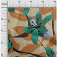 thumbnail image 2 of oneOone Polyester Spandex Brown Fabric Tropical Lily Floral Craft Projects Decor Fabric Printed By The Yard 56 Inch Wide, 2 of 6
