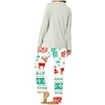 thumbnail image 4 of Feancey Comfy Pjs for Women Set Christmas Fashion Button Down Sleepwear Sets Soft Cute Long Sleeve Pajamas with Lounge Pants Homewear Holiday Sales Multicolor L, 4 of 7