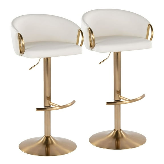 LumiSource Claire Adjustable Barstool - Set of 2