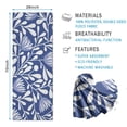thumbnail image 2 of Blue Floral and Leaf Pattern Hot Yoga Mat Towel Non Slip for Hot Yoga - Quick-Drying Yoga Mat Cover with 4 Corner Pockets with Travel Bag - Hot Yoga Towel Non Slip 74"x26", 2 of 6