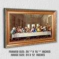 thumbnail image 3 of The Last Supper by Da Vinci The World Classic Art Reproductions,Giclee Prints Framed WallArt for Home Decor,Image Size:24x12 inches,Italy Style Luxurious Gold Embossing Framed Size:28.5x16.5 inchs, 3 of 8