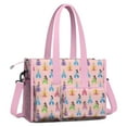 thumbnail image 2 of Teacher Tote Bag,Colorful Princess Pattern Teacher Utility Tote Bag,Large Work Tote Bags for Women with Multiple Pockets,Top Zipper Closure,13.8x10.6x6.7 Inch, 2 of 5