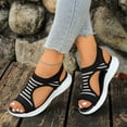 thumbnail image 4 of Xucatan Women's Open Toe Sandals, Sporty Mesh Slip On Walking Shoes, Plus Size Casual Footwear with Cushioned Sole, Versatile Spring Summer Design for Outdoor Activities Gift, 4 of 9