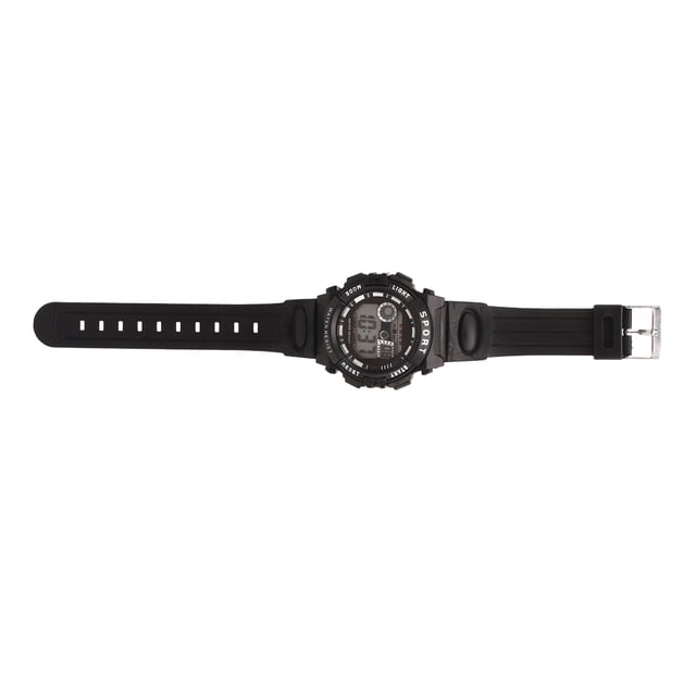 Reloj electrónico para hombre WR50M, resistente al agua, multifuncional, digital, deportivo, con alarma luminosa para nadar, color negro