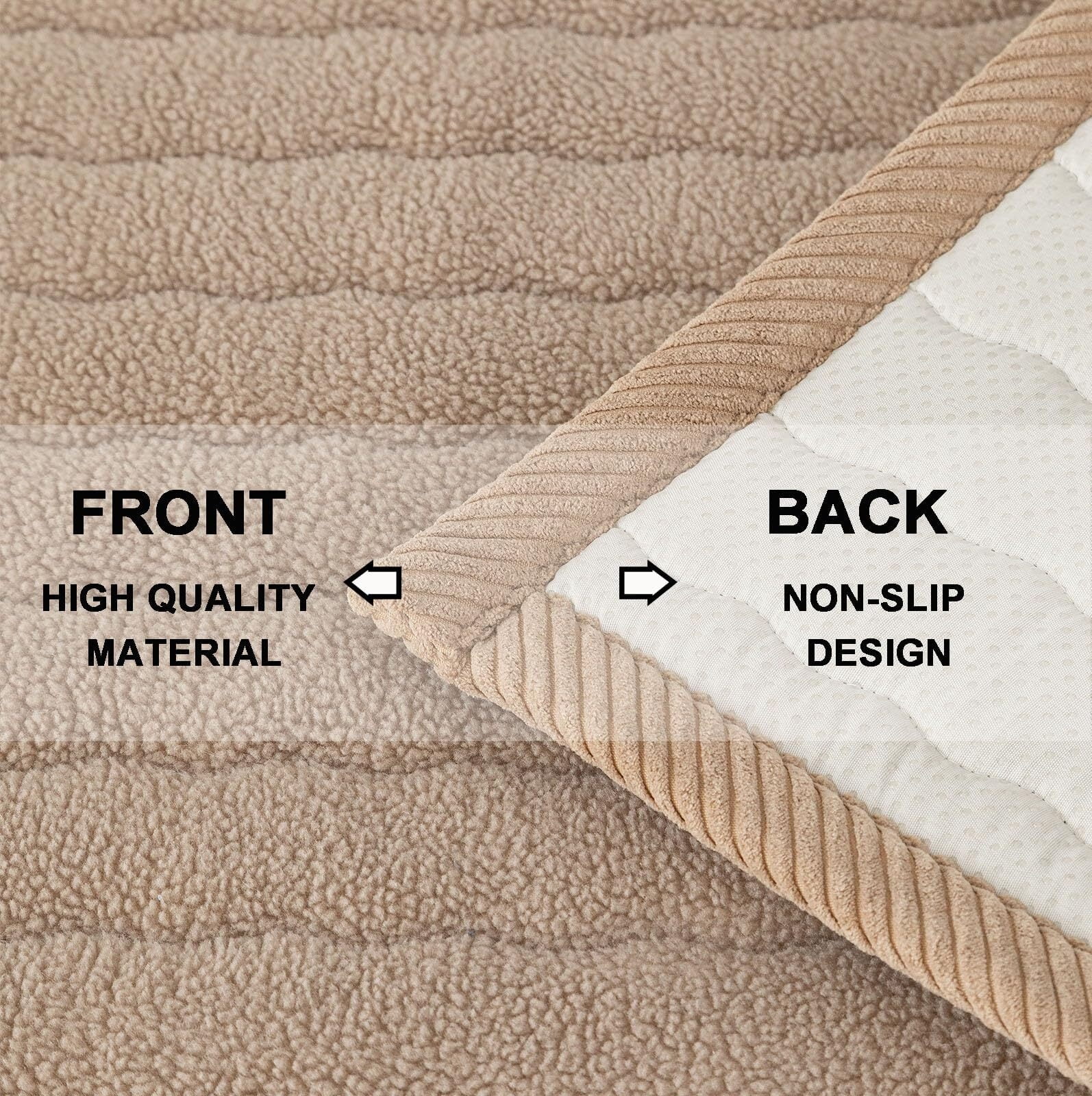 Washable Pet Couch Cover Non-Slip Sofa Covers for Dogs Pet-Friendly Soft Sherpa Dog Couch Protector Mat for Sectional Sofa