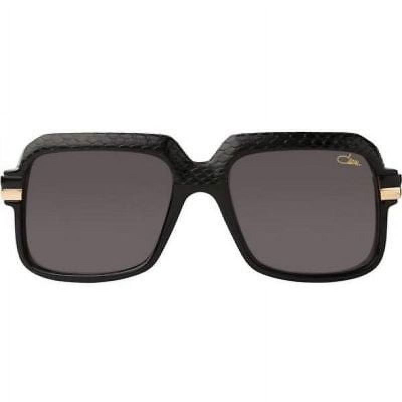 Cazal Sunglasses 607/3 705 Black Leather Limited Edition Gray Lens