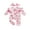 Pink, variant on BemeyourBBs Newborn Baby Girls Romper Outfit Strawberry Printed Jumpsuit with Headband Cute Infant Clothes
