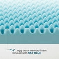 thumbnail image 2 of BMMB 3"Egg-Shaped Gel Memory Mattress Topper , Breathable TwinXL Size,CertiPUR-US Certified, Blue, 2 of 6