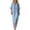 Blue, variant on Women's V-Neck Caftan Maxi Dress, Loose Fit Batwing Sleeve Long Dress with Side Slit, Women's Red, Sizes S-2XL