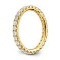 thumbnail image 4 of 14K Yellow Gold Ring Band Eternity Diamond Round Polished U Shared Prong 1ct , Size 8, 4 of 4