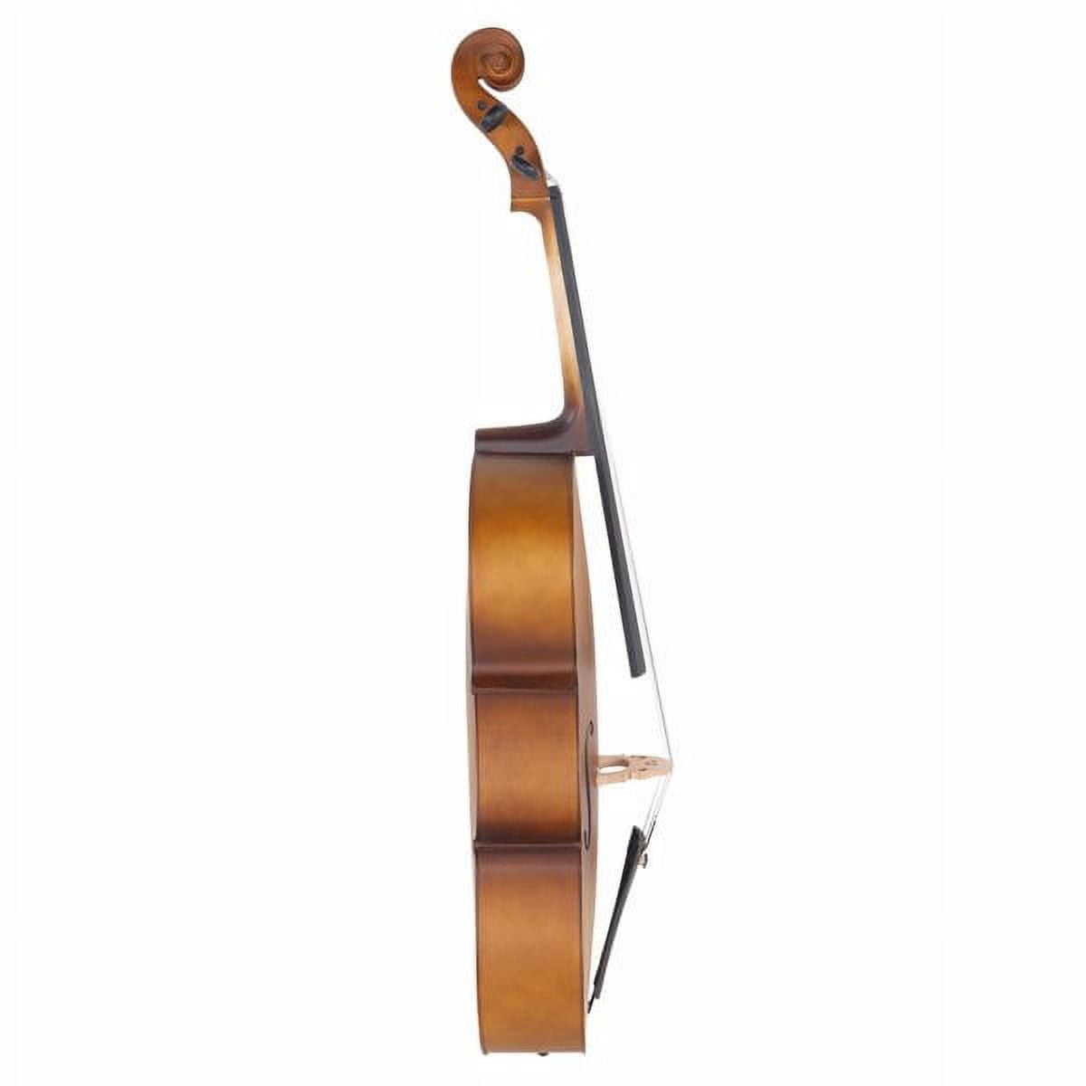 4/4 Acoustic Cello Case Bow Rosin Wood Color