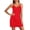 Red, variant on Umfun Silky V-Neck Slip Dress for Women - Double Spaghetti Strap Mini Bodycon for Daily Wear, Night Outs, Layering, and Effortless Evening Style