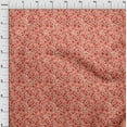 thumbnail image 4 of oneOone Cotton Silk Orange Fabric Floral Craft Projects Decor Fabric Printed By The Yard 42 Inch Wide, 4 of 4