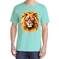 thumbnail image 2 of Wild Bobby, Lion With Sunglasses, Animal Lover, Garment-Dyed Washed Look Short Sleeve T-Shirt, Mint, 2XL, 2 of 3