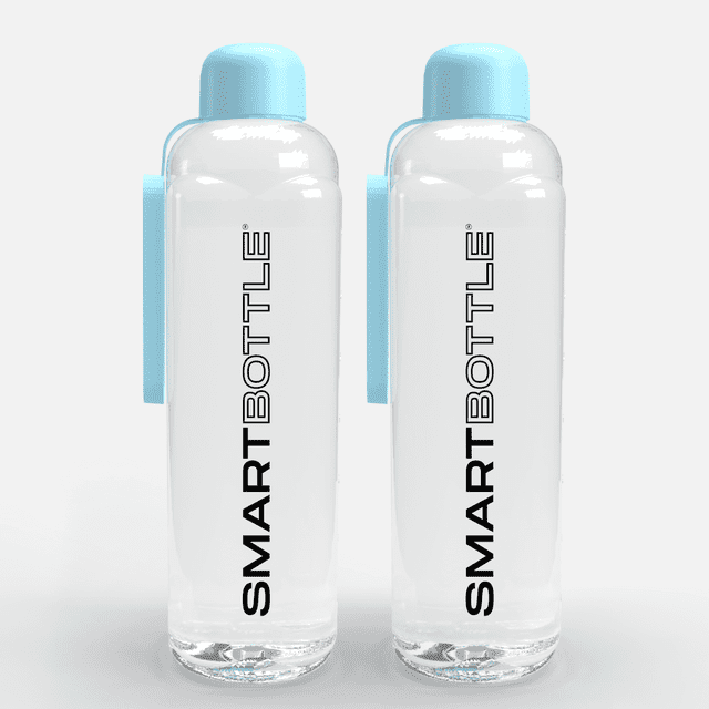 Smartbottle Large Reusable Water Bottle, Baby Blue, 1000ml / 1L, 2-Pack