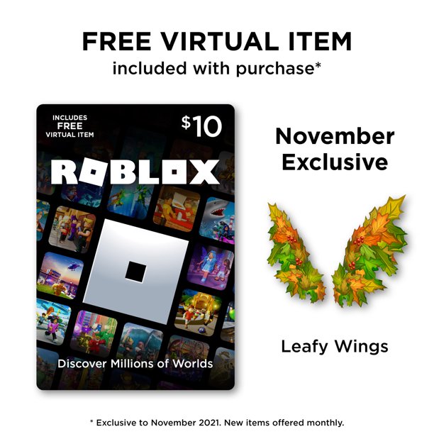 Roblox 10 Digital Gift Card Includes Exclusive Virtual Item Digital Download Walmart Com