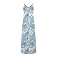 thumbnail image 5 of SMihono Robe d'Été Bohème pour Femmes Grande Taille Robes d'Été pour Femmes Décontractées Boho Imprimé Cerceau Robe Longue Maxi de Plage avec Poches, 5 of 5