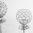 thumbnail image 3 of Wweixi Luxury Crystal Candle Holder Pillar Candlestick Ceremony Stand Decor Table Silver L 1Set, 3 of 6