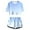 Z02 Light Blue, variant on Short Sleeve Pajamas Set For Girls Size 10 12 Toddler 2 Pcs Loungewear Set Tie Dye Outfits Preppy Pajamas Kids Top and Bottom Sleepwear Set Trending Pj Sets M#Green 11-12 Years