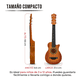 thumbnail image 4 of Guitarra para niños de 3 a 12 años correa ajustable 66x21 cm Malubero Café, 4 of 5