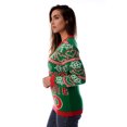 thumbnail image 2 of #followme Womens Ugly Christmas Sweater - Sweaters for Women (Green - Santa's Favorite, Small), 2 of 2
