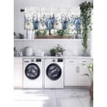 thumbnail image 6 of Fall Thanksgiving Kitchen Valances for Windows Blue White Pumpkins Autumn Leaves Valance Curtains&nbsp; for Kitchen /Living Room/Bedroom/ Bathroom Decor, 42"x12 " ,Rod Pocket 1 Panel, White, 6 of 7
