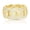 Gold, variant on 925 Solid Sterling Silver Chunky Curb Cuban Cubic Zirconia Ring