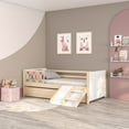 thumbnail image 2 of Polifurniture Cozy Kids Twin Size Wood Daybed with Trundle and Mini Slide, 2 of 8