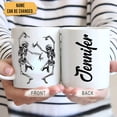 thumbnail image 2 of Personalized Gifts for Skull Lover - Birthday Christmas Halloween - Two Skeletons Dancing Goth Gothic Custom Name 11oz White Ceramic Coffee Tea Mug for Her Him Men Women Friend Wife Husband, 2 of 7