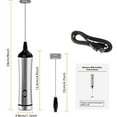 thumbnail image 3 of Electric Foamer Rechargeable Hot Chocolate Protein Powder Mixer Coffee Egg Mixer Stirrer for Home Kitchen, 3 of 6