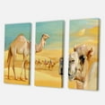 thumbnail image 3 of Designart ' Camels In Wild Desert II ' Farmhouse Canvas Wall Art Print, 3 of 3