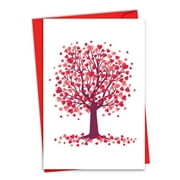 1 Valentine's Day Card with Envelope - Love Trees C3185GVDG