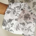 thumbnail image 3 of Vargottam Floral Vines Design Sheer Curtains for Tall Doors & Windows - Set of 2, 90", Grommet Top, Printed Georgette Light Filtering Panels for Home Decor, 3 of 9