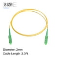 thumbnail image 2 of Unique Bargains 1Pcs 3.3Ft Single Mode Simplex Fiber Optic Patch Cable LSZH Fiber Jumper Optical SC/APC to SC/APC for Router Switches, 2 of 6