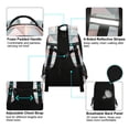 thumbnail image 4 of FORMRS Unisex Backpack Elementary School Travel Bookbag with Reflective Stripes, Green Geometric, 4 of 7
