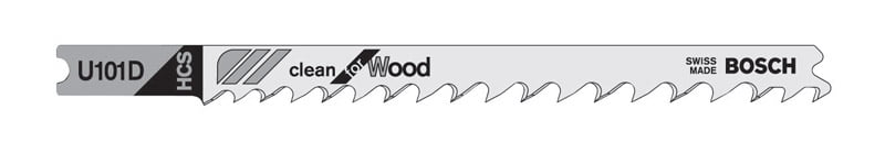 ROBERT BOSCH TOOL GROUP 3-Pack 3-5/8-Inch 6-TPI High Carbide Steel Jigsaw Blade U101D3
