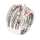 thumbnail image 5 of Anillo de circonita con microincrustaciones de diamantes brillantes Anillo de separación de colores cruzados creativo europeo y americano para mujeres, 5 of 6