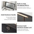 thumbnail image 4 of Casegrace Large Jewelry Storage Box Three layer Drawers Jewelry Organizer for Women Earrings Ring Makeup Storage Organizer Case, 4 of 9
