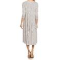 thumbnail image 3 of MOA Collection Women's Loose Fit Scoop Neck 3/4 Sleeve Polka Dot Patterned A-Line Midi Dress, 3 of 6