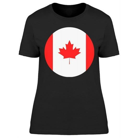 Canada Flag, Round T-Shirt Women -Image by Shutterstock, Female XX-Large